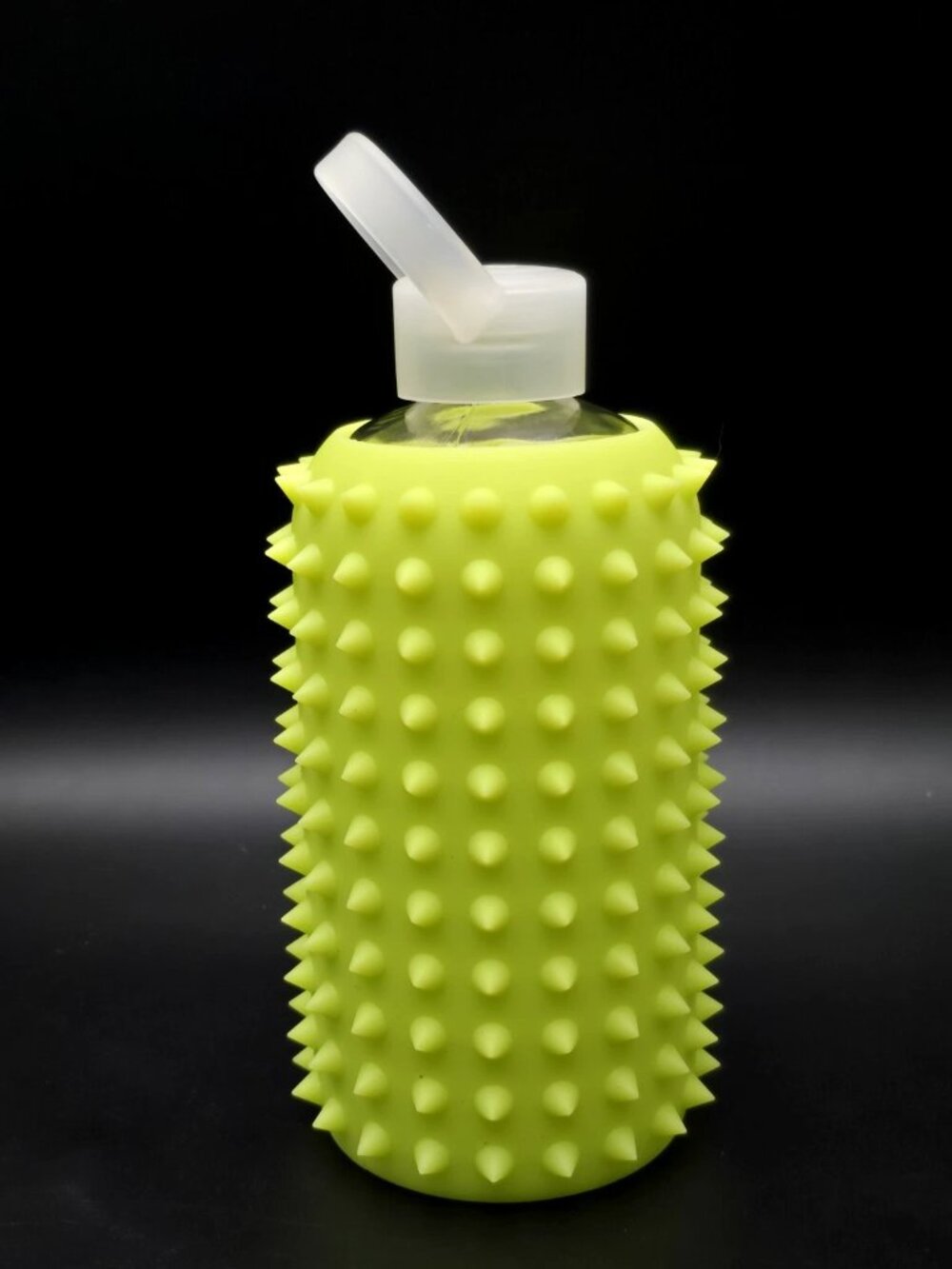 BKR Tutu Neon Green Ballet Glass & Spiked Silicone Water Bottle 32oz - Picture 4 of 9